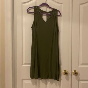 Short tank dress with lace